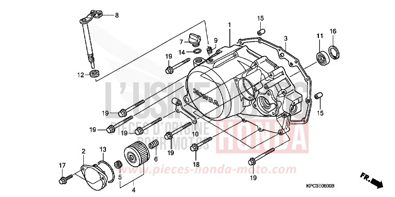 KURBELGEHAEUSEABDECKUNG von Varadero 125 CROWN BEIGE METALLIC (YR282) von 2008